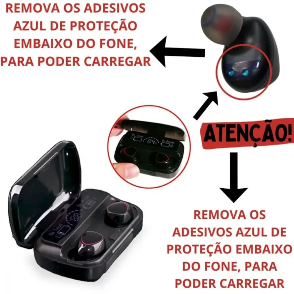 Fone De Ouvido bluetooth 5.1 M10 Sem Fio tws Estéreo Com Pod Carregador - Image 2